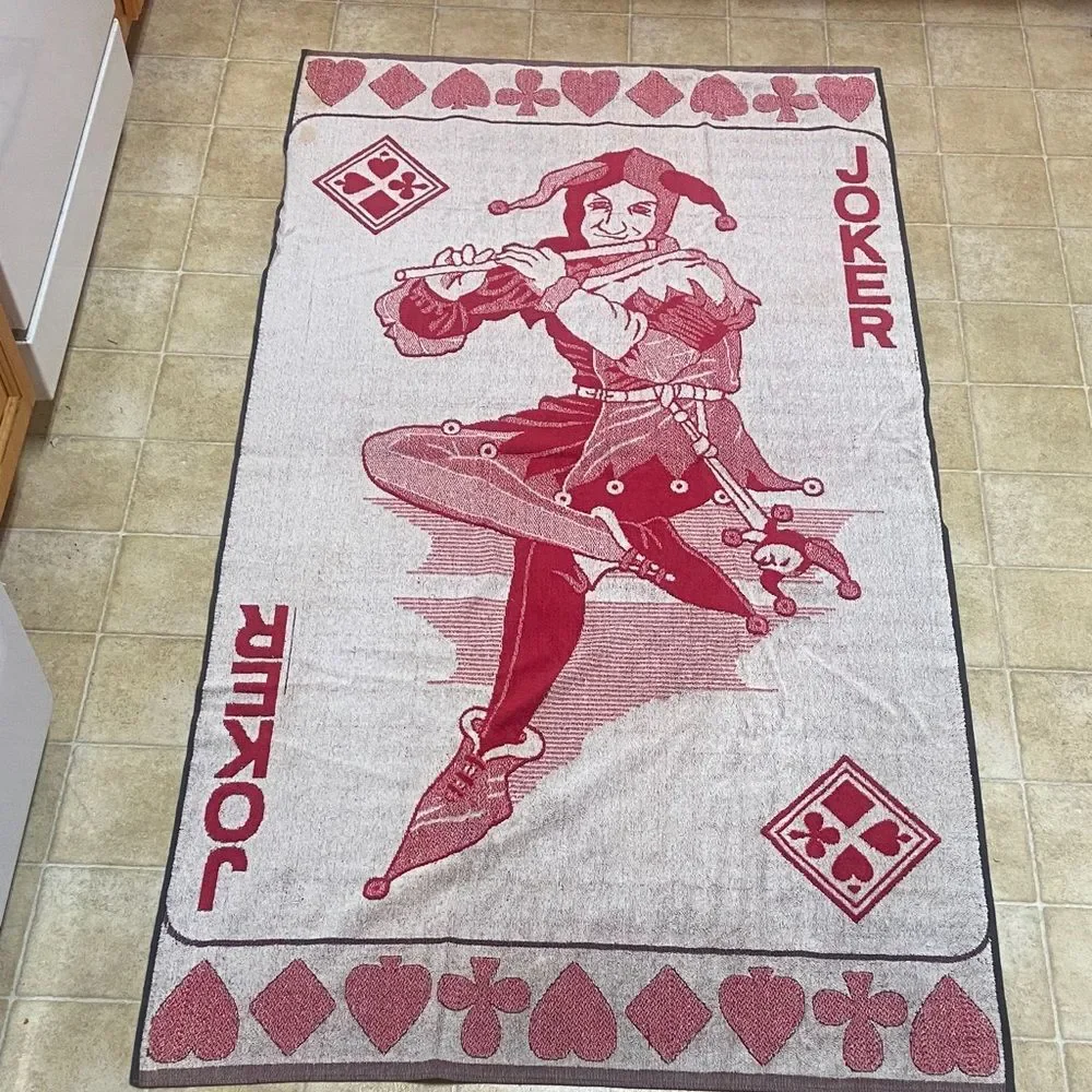 VTG, AN EXCLUSIVE INPOT Joker Red and White Textured Beach Towel Size 75X35”